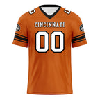 Custom Orange Black Cincinnati Personalized Authentic Football Jersey FBJ02-D020256-30
