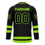 Custom Black Green Personalized Hockey Jersey HCKJ01-D0a70b8