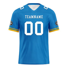 Custom Blue Los Angeles Personalized Authentic Football Jersey FBJ02-D020263-22