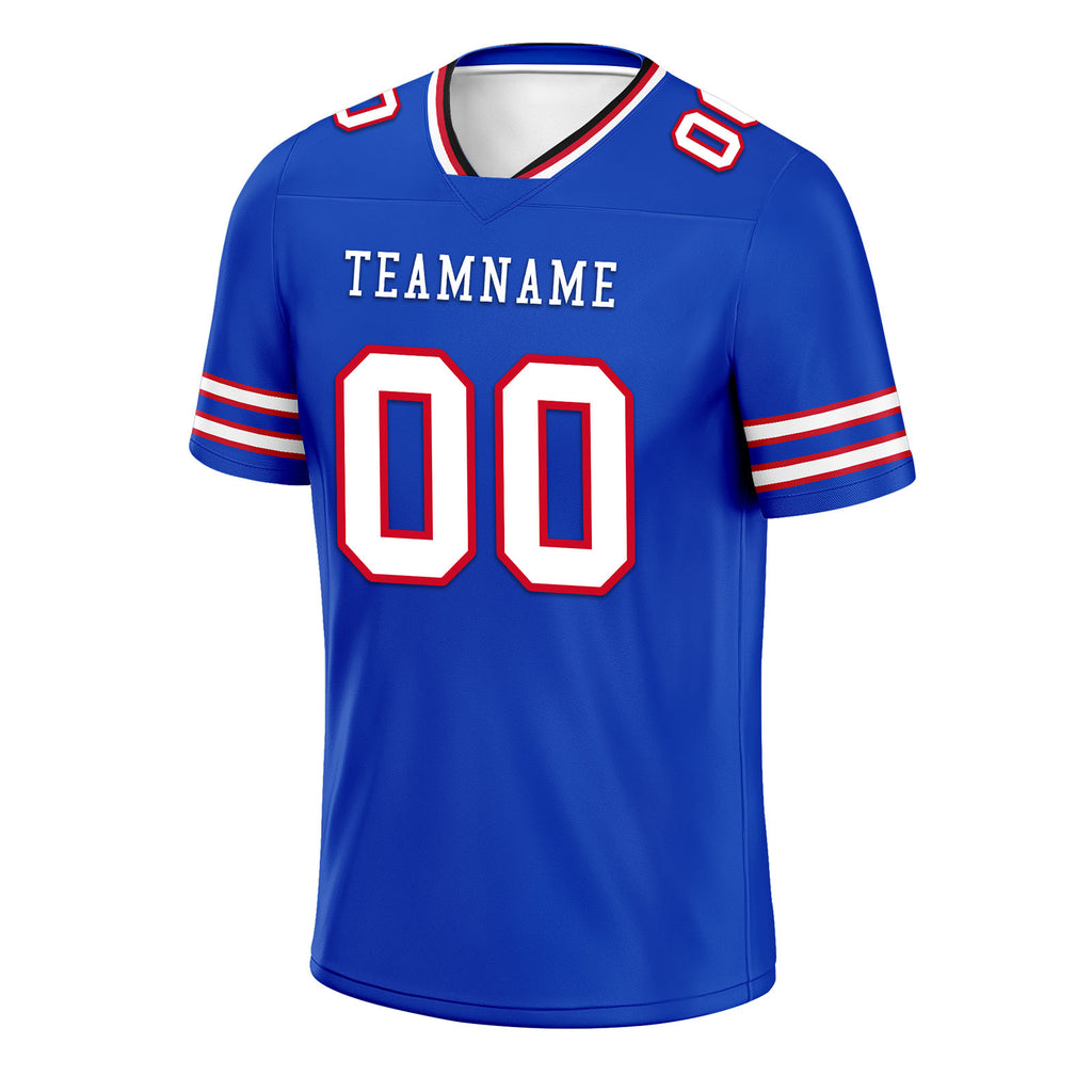 Custom Dark Blue Buffalo Personalized Authentic Football Jersey FBJ02-E0601-4