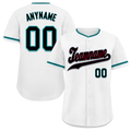 Custom White Classic Style Black Personalized Authentic Baseball Jersey BSBJ01-bd0faed