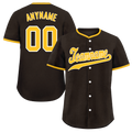 Custom Brown Classic Style Yellow Personalized Authentic Baseball Jersey BSBJ01-bd0faee