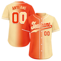 Custom Orange Beige Gradient Fashion Personalized Authentic Baseball Jersey BSBJ01-D0a707f