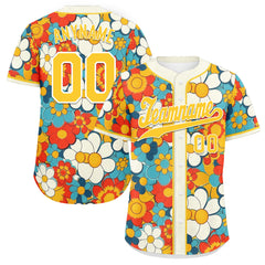 Custom Graffiti Pattern Abstract Floral Patterns Personalized Authentic Baseball Jersey BSBJ01-D020171-7