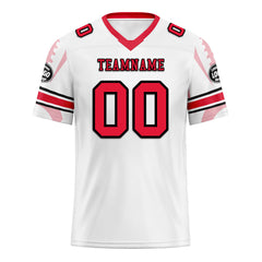 Custom White Red Kansas City Personalized Authentic Football Jersey FBJ02-D025033-18