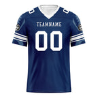 Custom Blue Black Indianapolis Personalized Authentic Football Jersey FBJ02-D025033-16