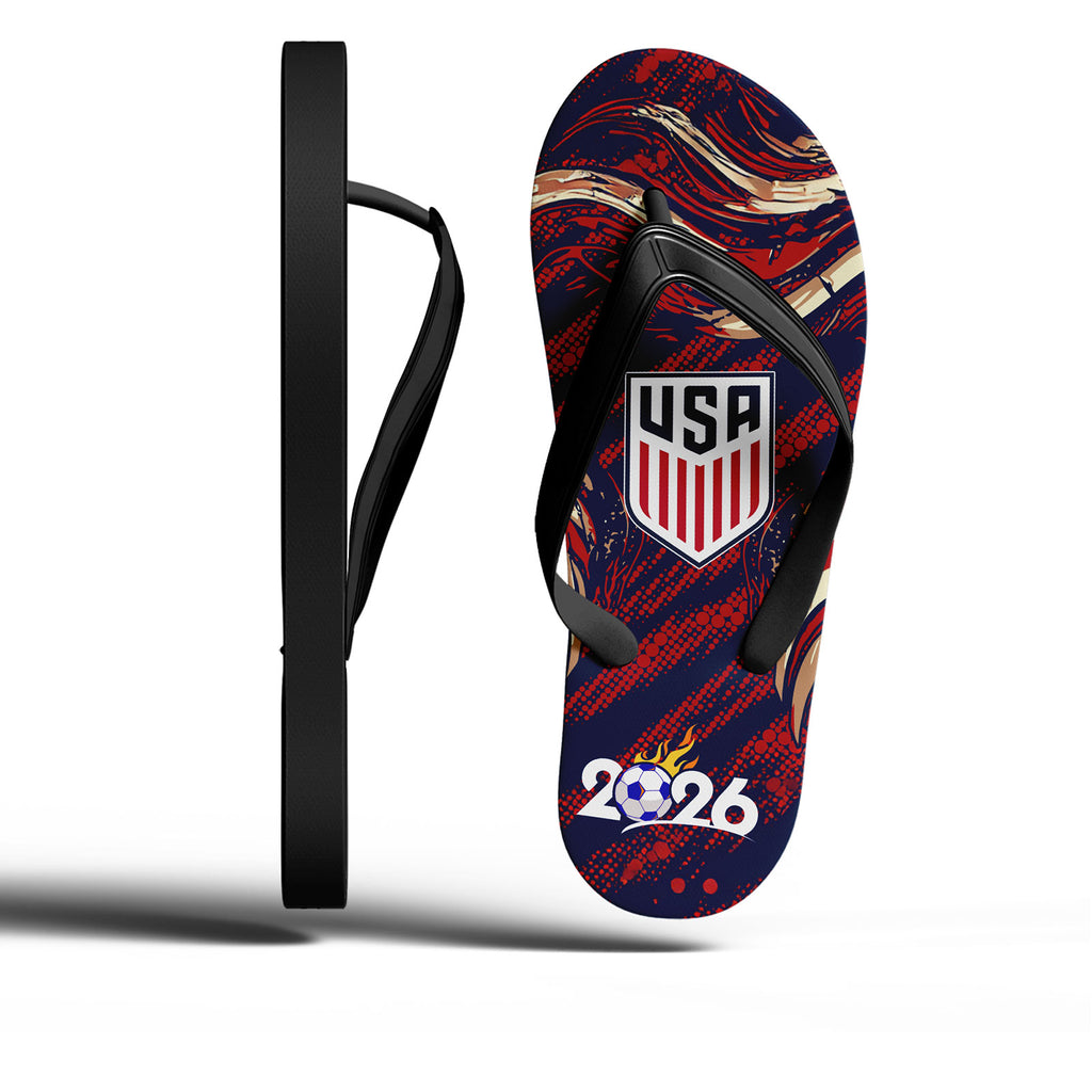 Custom United States 2026 World Cup Sneakers DIY Country Flag Running Shoes Lightweight Sport Shoes Gift for Football Fans Personalized Team Name and Logo FN058-F028041-7