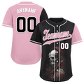 Custom Black Red Skull Fashion Personalized Authentic Baseball Jersey BSBJ01-D017148