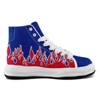 Custom Blue White Red Buffalo Football Jersey and Firesoul Sports Shoes Combo Offer Personalized Combo ZH-D020273-4