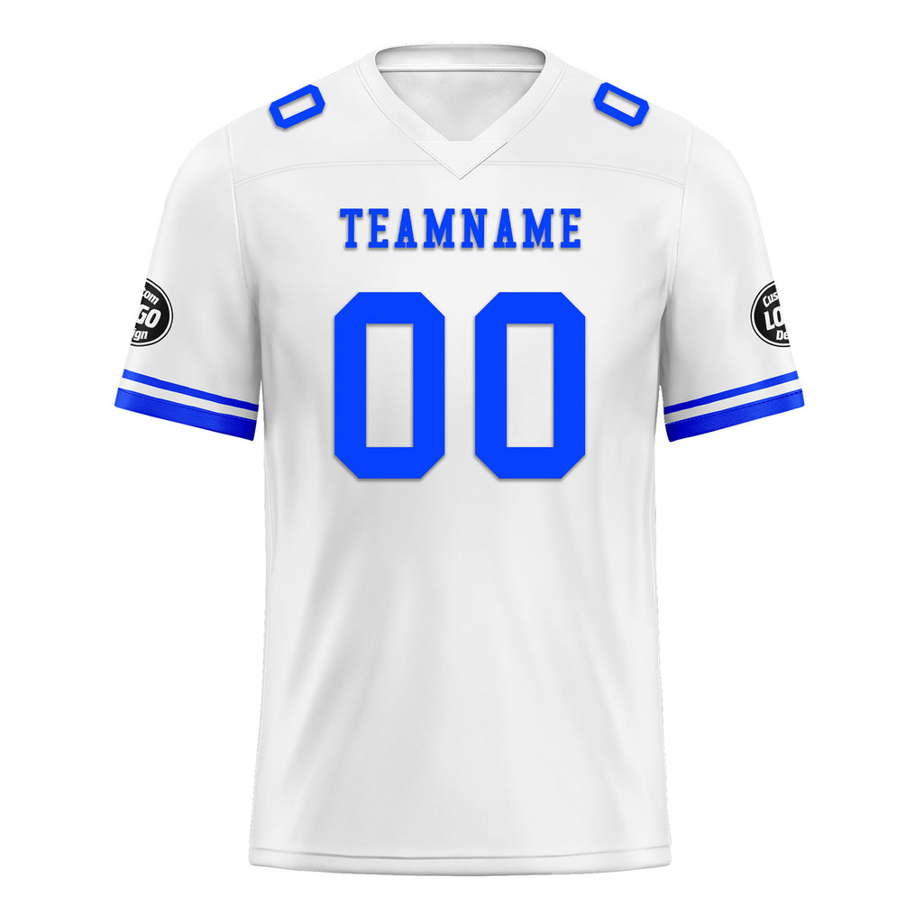 Custom White Blue Indianapolis Football Jersey and Firesoul Sports Shoes Combo Offer Personalized Combo ZH-D020273-14