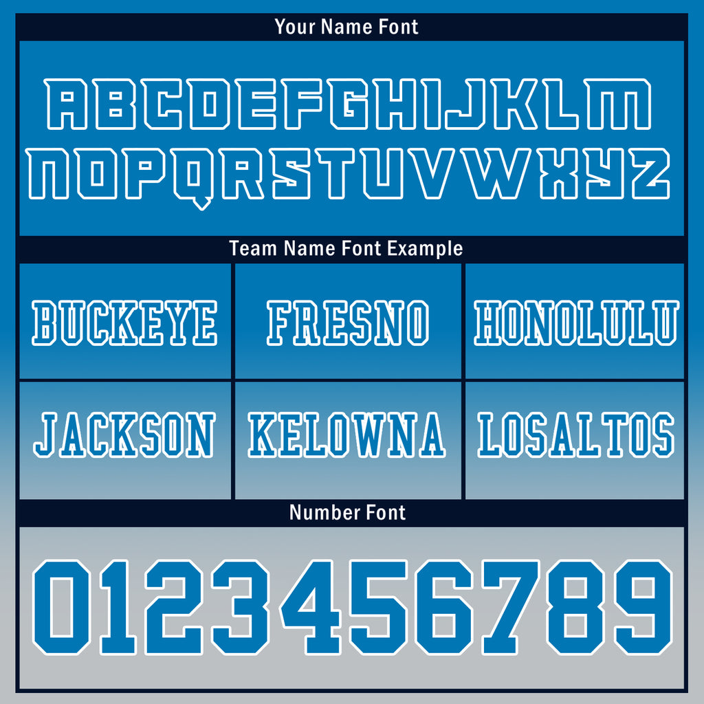 Custom Blue Gray Fade Fashion Detroit High-Performance American Football Jersey FBJ06-D020252-11