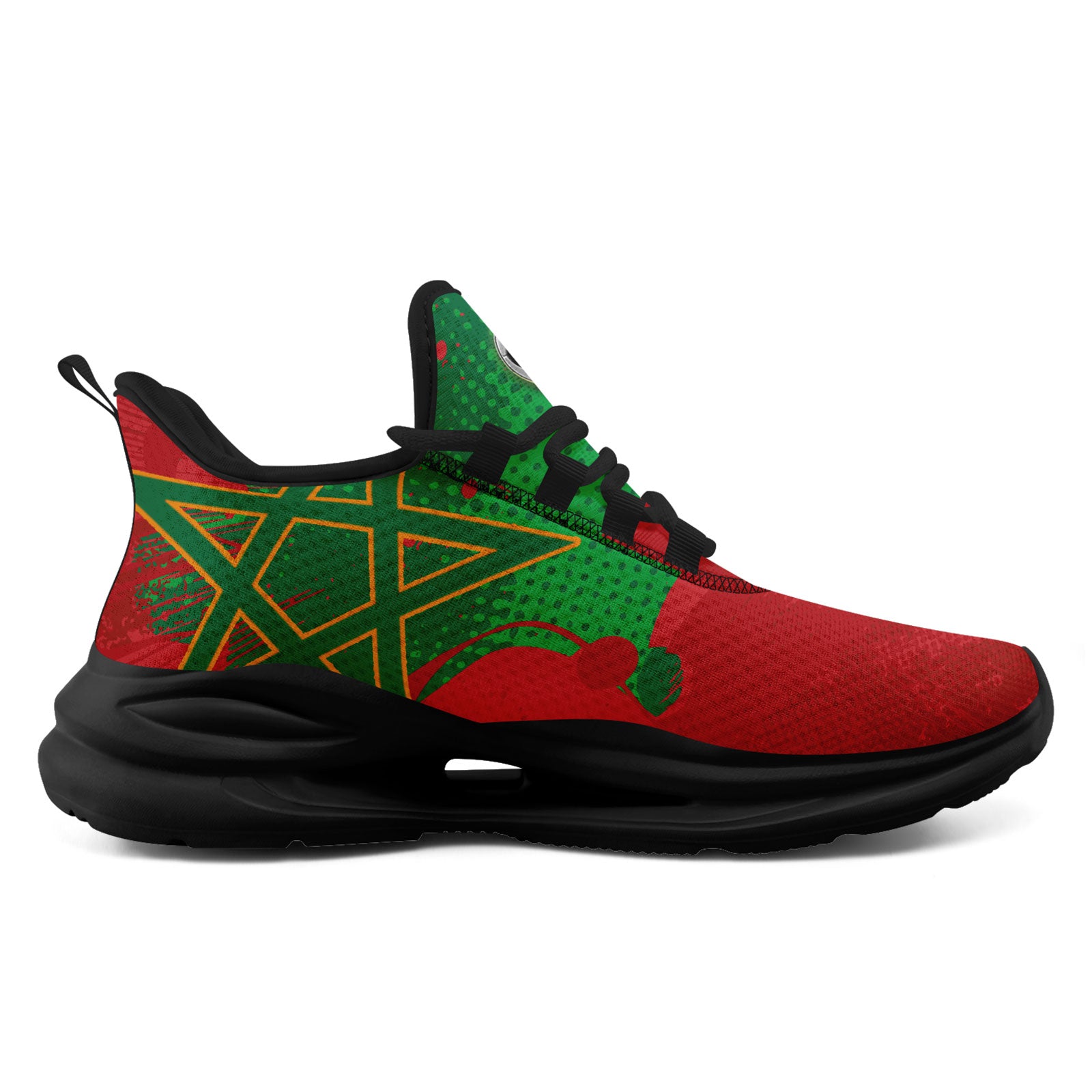 Custom Morocco 2026 World Cup Sneakers DIY Country Flag Running Shoes Lightweight Sport Shoes Gift for Football Fans Personalized Team Name and Logo FN079-F009083-4