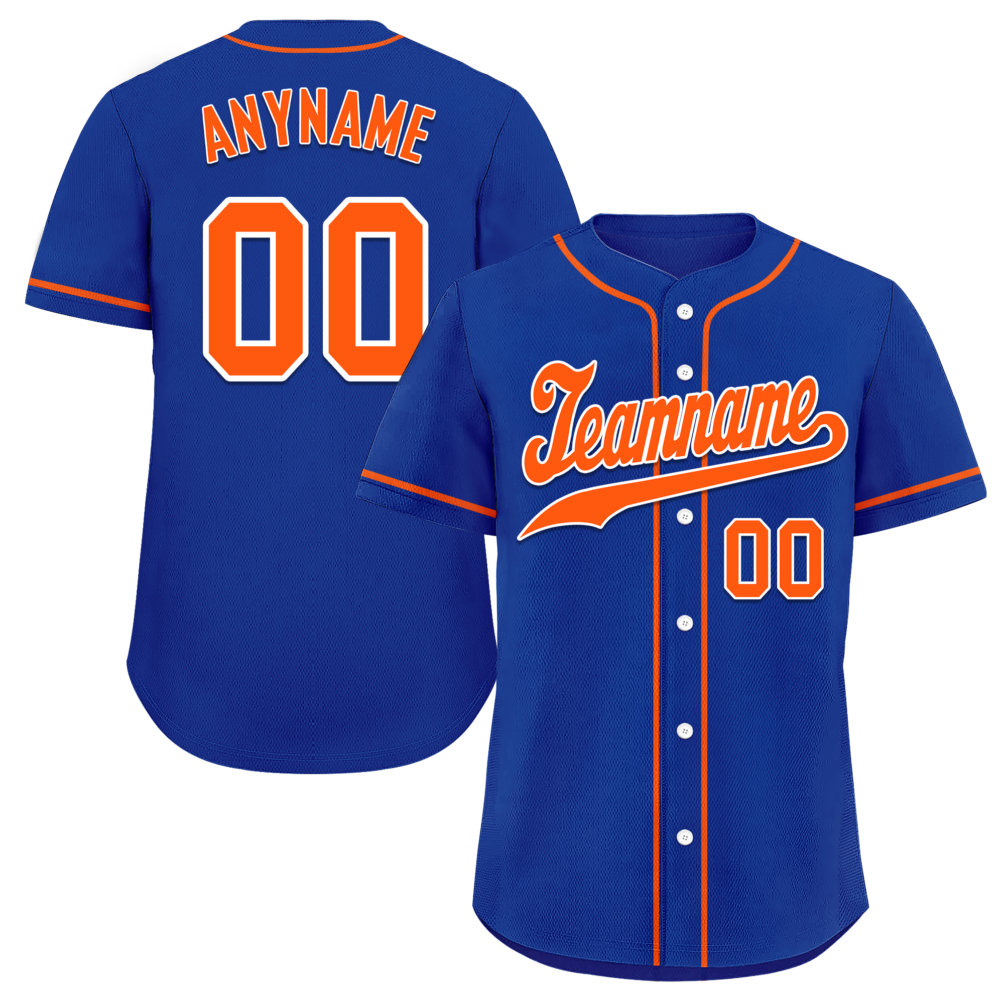 Custom Blue Classic Style Orange Personalized Authentic Baseball Jersey BSBJ01-bd0fa08
