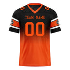 Custom Black Orange Cincinnati Football Jersey and Hat Combo Offer Personalized Combo ZH-D020326-6