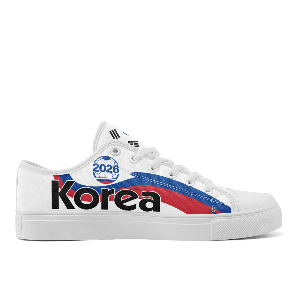 Custom South Korea 2026 World Cup Sneakers DIY Country Flag Running Shoes Lightweight Sport Shoes Gift for Football Fans Personalized Team Name and Logo FN027-F009081-3