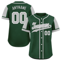 Custom Green Gray Raglan Sleeves Personalized Authentic Baseball Jersey BSBJ01-D017174