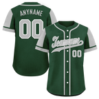 Custom Green Gray Raglan Sleeves Personalized Authentic Baseball Jersey BSBJ01-D017174