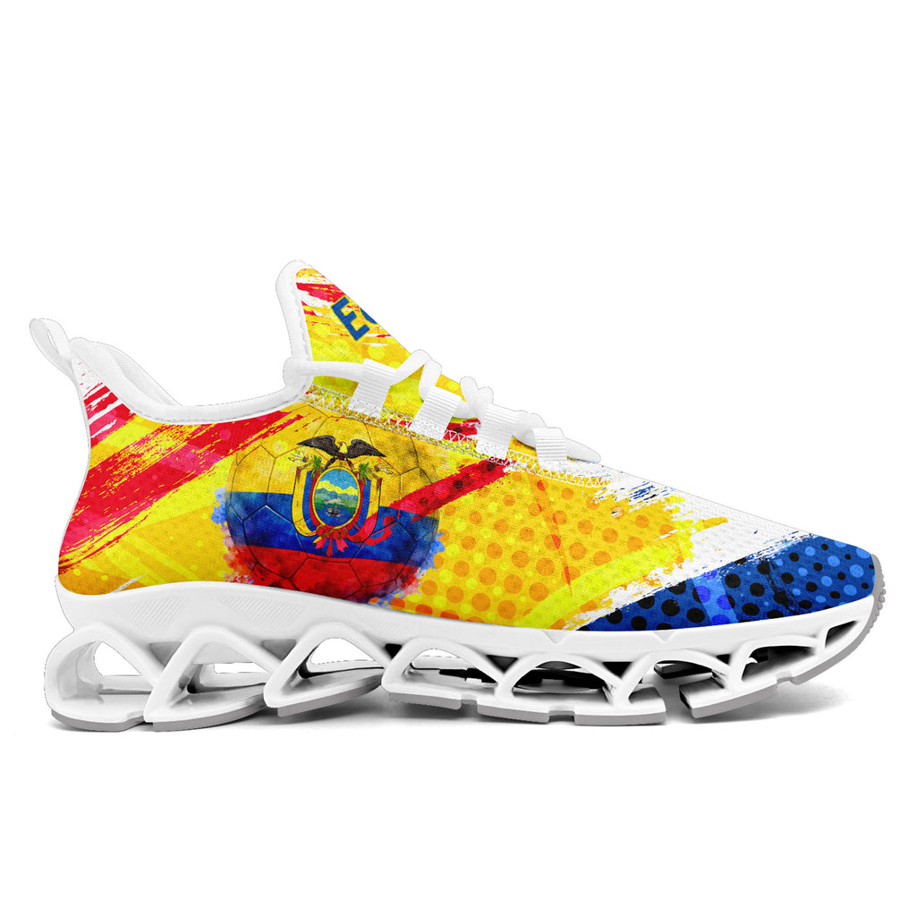 Custom Ecuador 2026 World Cup Sneakers DIY Country Flag Running Shoes Lightweight Sport Shoes Gift for Football Fans Personalized Team Name and Logo FN003XD-F009092-4
