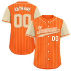 Custom Orange Yellow Stripe Fashion Personalized Authentic Baseball Jersey BSBJ01-D017235