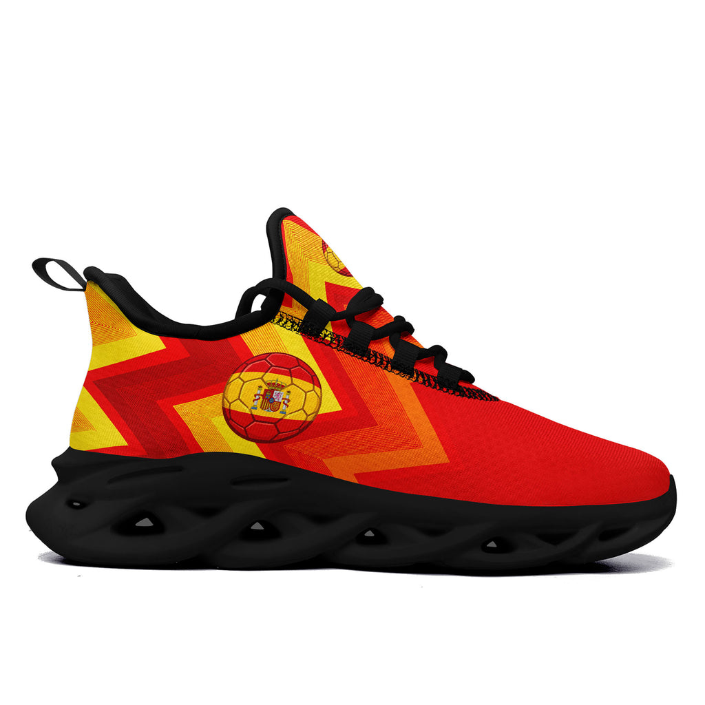 Custom 2026 World Cup Spain Sneakers DIY Country Flag Running Shoes Lightweight Sport Shoes Gift for Football Fans Personalized Team Name and Logo FN003-F027068-4