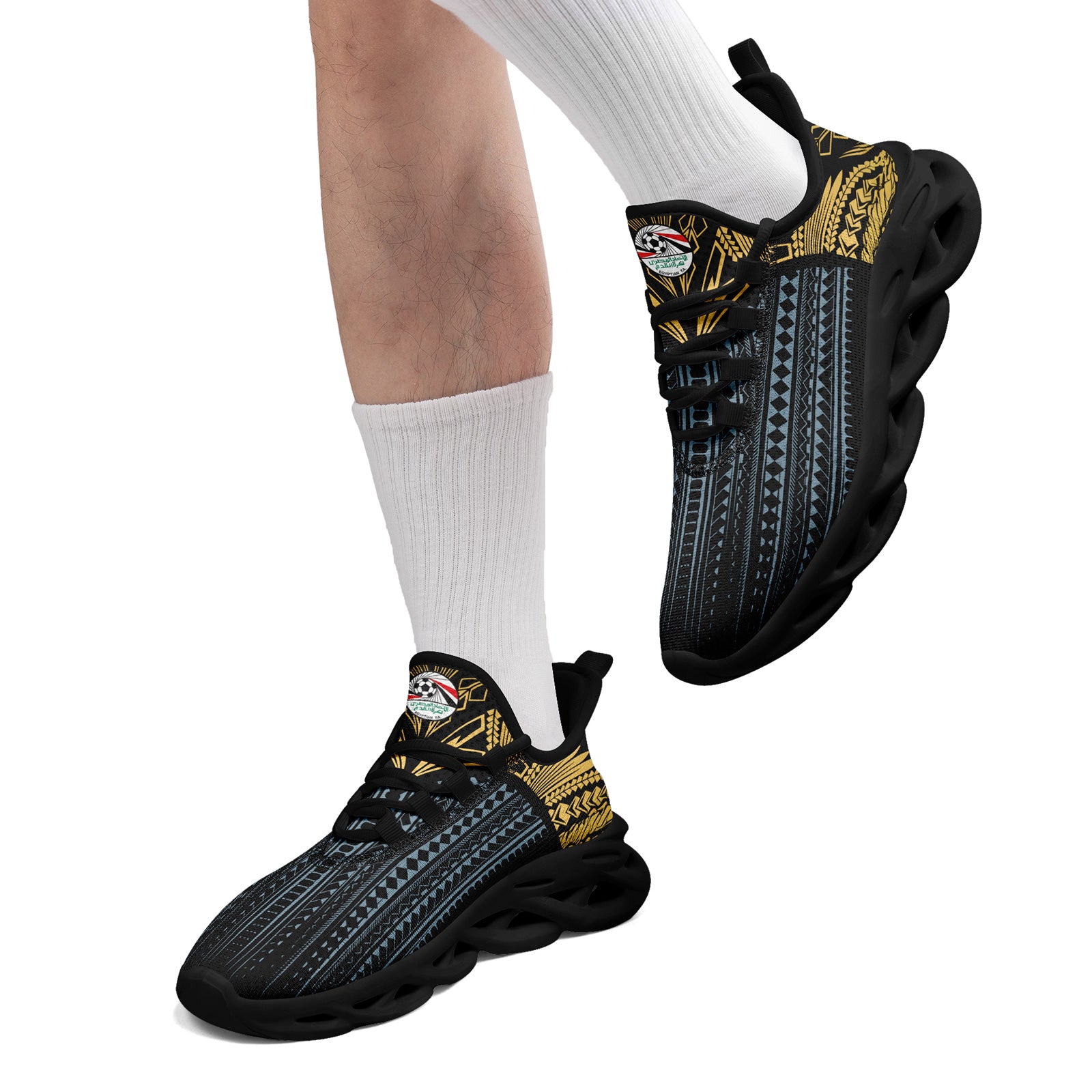 Custom Egypt 2026 World Cup Sneakers DIY Country Flag Running Shoes Lightweight Sport Shoes Gift for Football Fans Personalized Team Name and Logo FN003-F020041-3