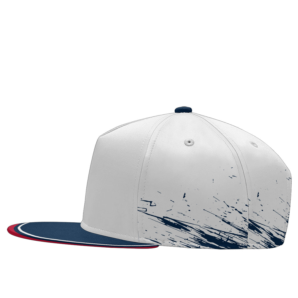 Custom White Blue New England Football Jersey and Hat Combo Offer Personalized Combo ZH-D020326-26
