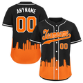 Custom Black Orange City Edition Personalized Authentic Baseball Jersey BSBJ01-D017133
