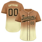 Custom Brown Yellow Fade Fashion Personalized Authentic Baseball Jersey BSBJ01-D0a70ff