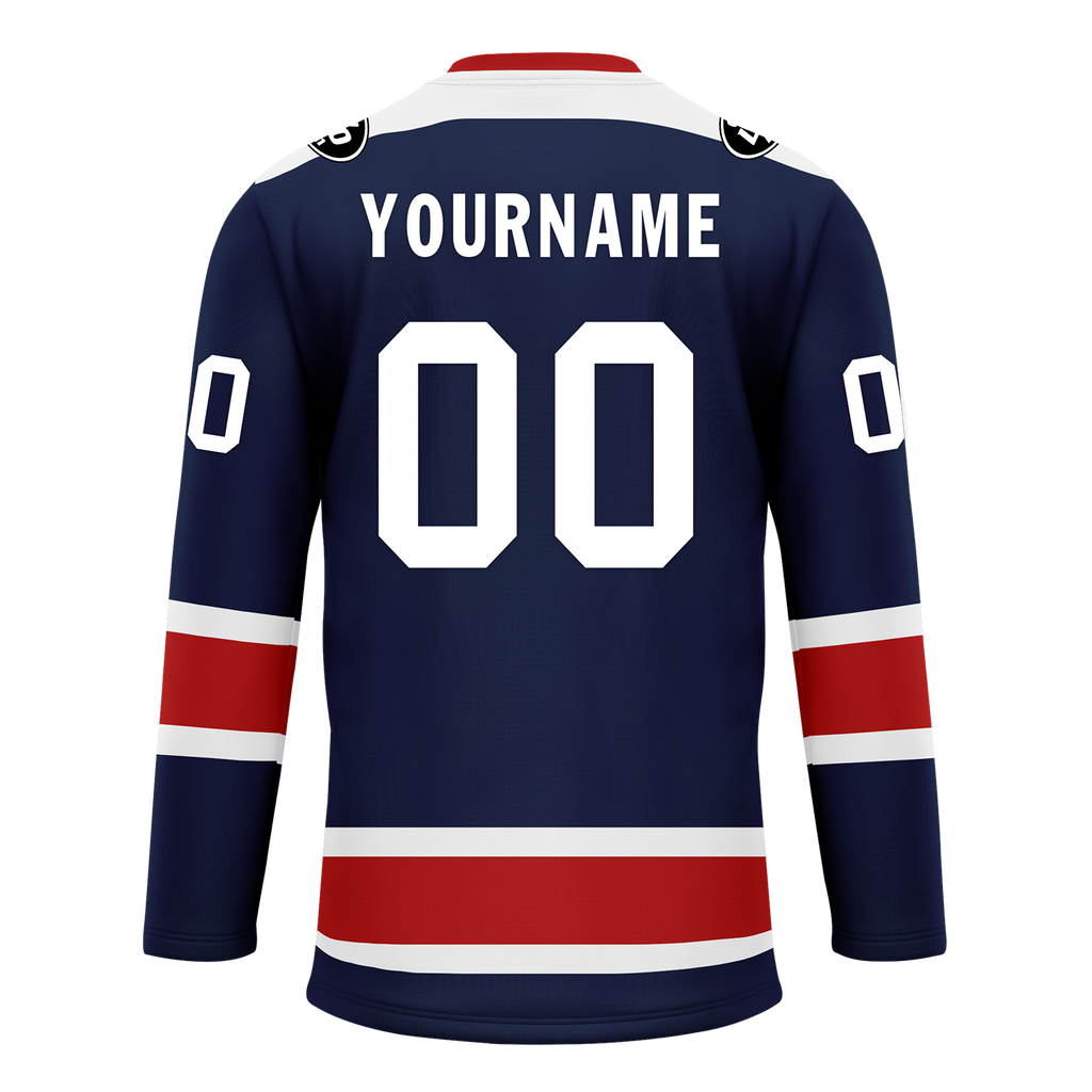 Custom Blue Red Personalized Hockey Jersey HCKJ01-D0a70f0