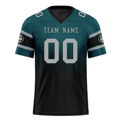 Custom Green Black Philadelphia Personalized Authentic Football Jersey FBJ02-D020249-23