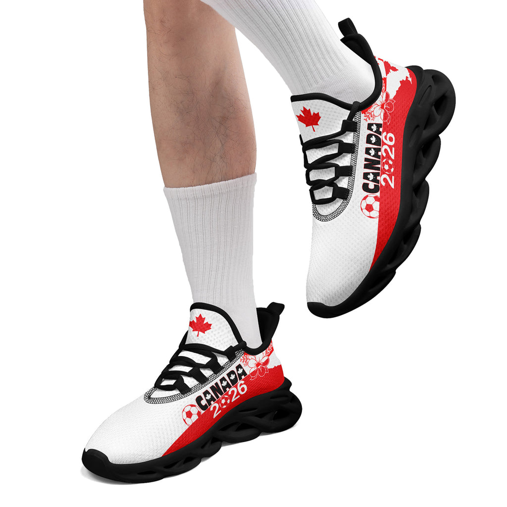 Custom 2026 World Cup Canada Sneakers DIY Country Flag Running Shoes Lightweight Sport Shoes Gift for Football Fans Personalized Team Name and Logo FN003-F023060-5