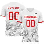 Custom White Red Soccer Sets Jersey Personalized SCJ101-D28030