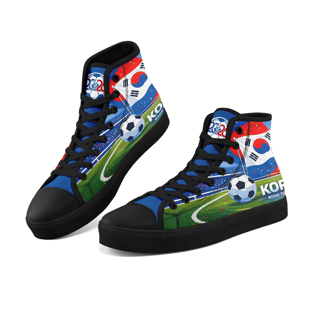 Custom South Korea 2026 World Cup Sneakers DIY Country Flag Running Shoes Lightweight Sport Shoes Gift for Football Fans Personalized Team Name and Logo FN024-F009070-5