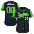 Custom Blue Green Raglan Sleeves Personalized Authentic Baseball Jersey BSBJ01-D017181