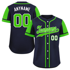 Custom Blue Green Raglan Sleeves Personalized Authentic Baseball Jersey BSBJ01-D017181