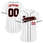 Custom White Stripe Fashion Personalized Authentic Baseball Jersey BSBJ01-D017224