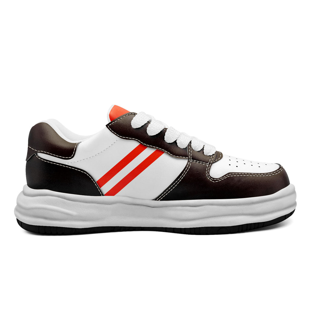 Custom Brown Orange Cleveland Shoes Personalized Sneaker FN032-D020389-8