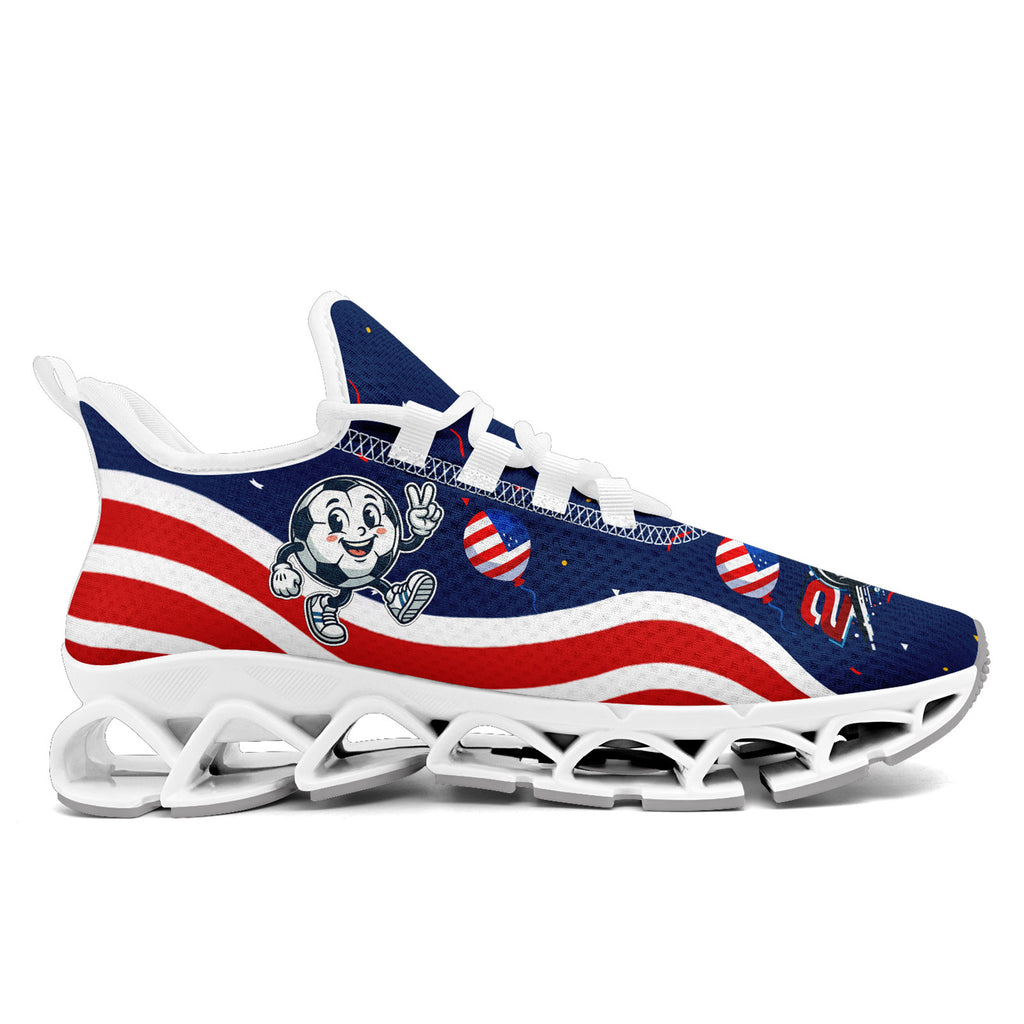 Custom United States 2026 World Cup Sneakers DIY Country Flag Running Shoes Lightweight Sport Shoes Gift for Football Fans Personalized Team Name and Logo FN003XD-F028038-3