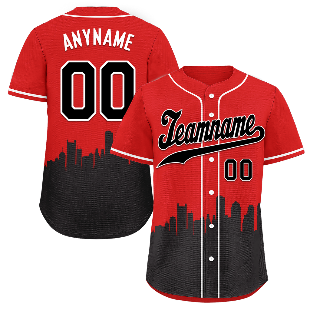 Custom Red Black City Edition Personalized Authentic Baseball Jersey BSBJ01-D017121