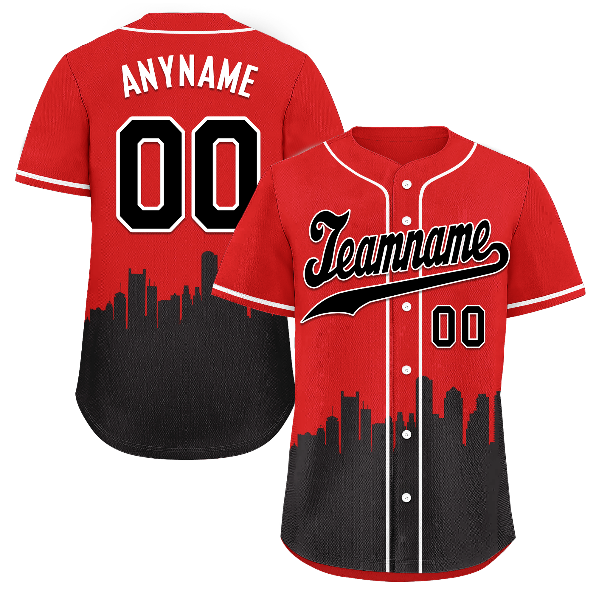 Custom Red Black City Edition Personalized Authentic Baseball Jersey BSBJ01-D017121
