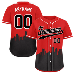 Custom Red Black City Edition Personalized Authentic Baseball Jersey BSBJ01-D017121