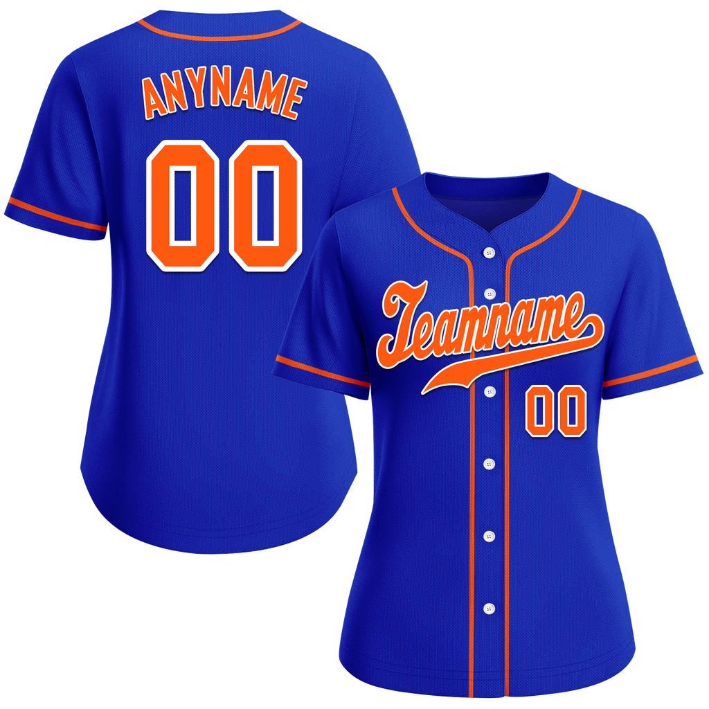 Custom Blue Classic Style Orange Personalized Authentic Baseball Jersey BSBJ01-bd0fac7