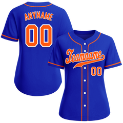 Custom Blue Classic Style Orange Personalized Authentic Baseball Jersey BSBJ01-bd0fac7