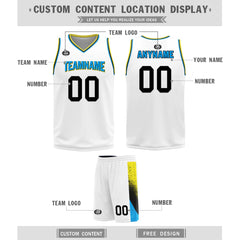 Custom White Neon Black Indiana City Edition Personalized Reversible Basketball Set Sports Basketball Jersey BBJ01R-D0610-12