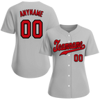 Custom Grey Classic Style Red Personalized Authentic Baseball Jersey BSBJ01-bd0fae0