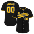 Custom Black Classic Style Yellow Personalized Authentic Baseball Jersey BSBJ01-bd0fad7