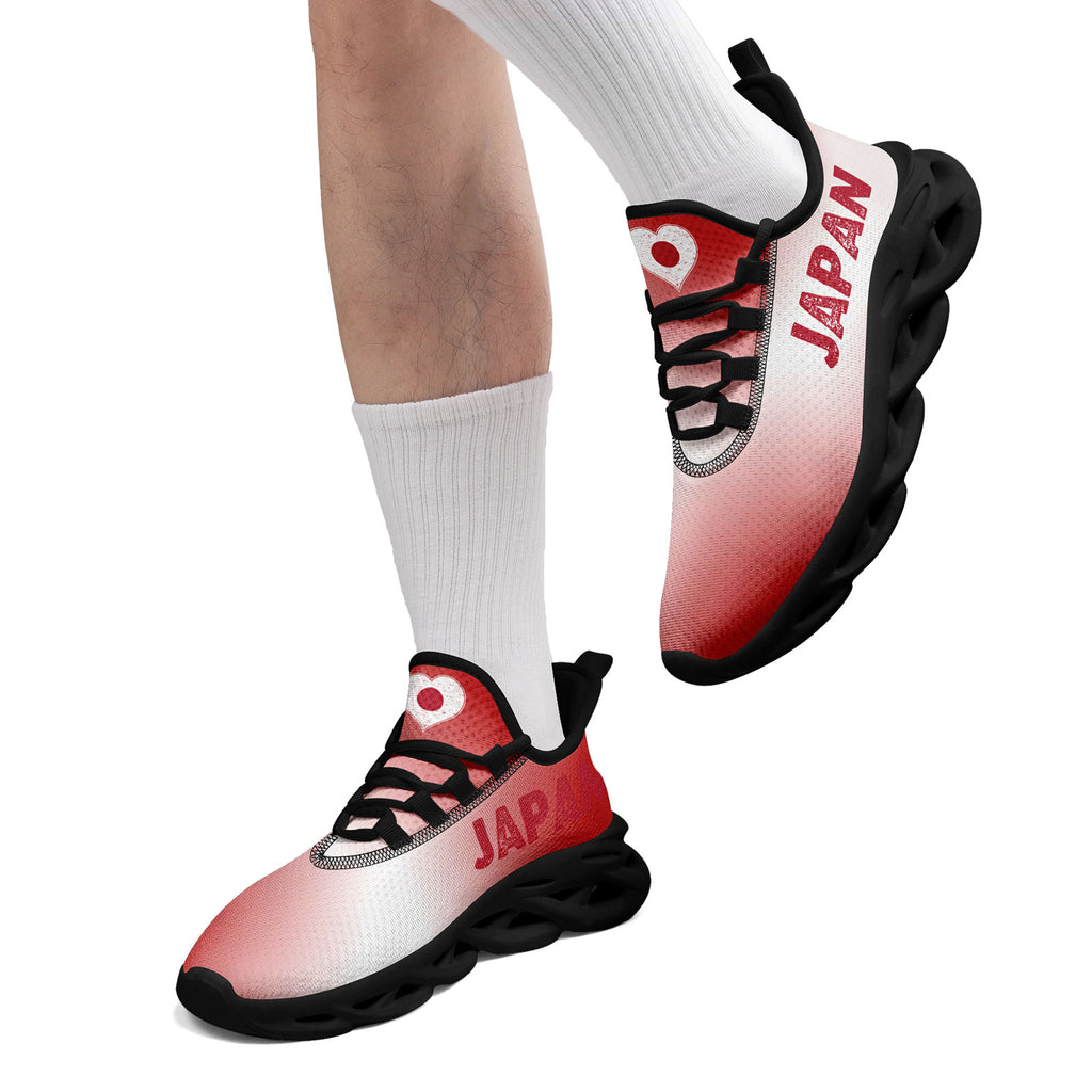 Custom Japan 2026 World Cup Sneakers DIY Country Flag Running Shoes Lightweight Sport Shoes Gift for Football Fans Personalized Team Name and Logo FN003-F025044-2