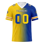 Custom Yellow Blue California Personalized Authentic Football Jersey FBJ02-D028017-8