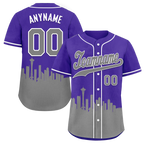 Custom Purple Gray City Edition Personalized Authentic Baseball Jersey BSBJ01-D017130