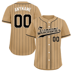 Custom Yellow Stripe Fashion Personalized Authentic Baseball Jersey BSBJ01-D017256